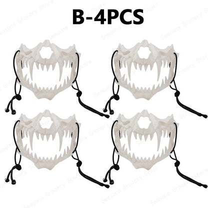 Halloween Half Face Mask Popular Dragon God Fierce Tiger Night Dog Man Wolf Costume Skull Performance Mask Mask Deadpool Terror