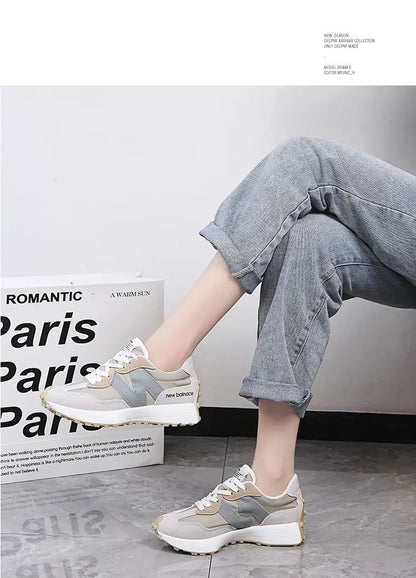 Tênis Feminino Casual Moda Respirável Caminhada Chato Tênis Feminino 2025 Academia Vulcanizado Branco Calçado Feminino