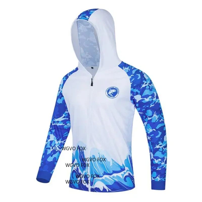 Camisa de Pesca Masculina de Manga Longa Profissional Respirável de Secagem Rápida com Capuz Anti-UV para 2026, Roupas Masculinas de Pesca para Uso Externo, Casaco de Pesca