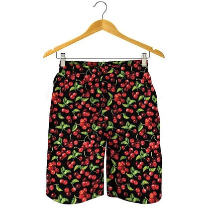 Fashion Cherry 3D Printed Beach Shorts Men Clothes Cartoon Fruits Pattern Swim Trunks Summer Streetwear Oversized Short Pants