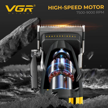 VGR Electric Hair Trimmers Professional 9000RPM Hair Clippers Rechargeable Haircut Machine Adjustable Barber Tool for Men V-285