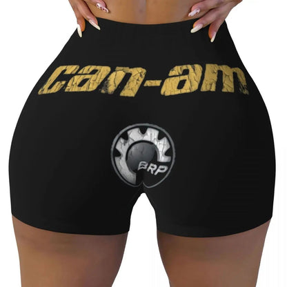 Custom Women's BRP ATV Unisex Can Am Logo Workout Yoga Shorts Athletic Gym Volleyball Biker Shorts