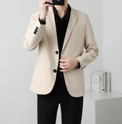 Brown Oversize Plus Big Size Jacket for Men Long Man Suits and Blazers Coats Fashionable Fashion 2025 New in Simple Breasted