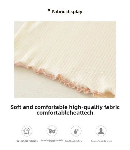 Cute Lovely Girls 2025 Autumn Pajama Set Korean Style Homewear 2 Piece Outfit Warm Long Sleeve Kids Sleepwear