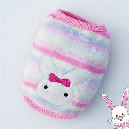 Roupa De Gato De Lã Desenho Animado Outono Inverno Casaco Quente Jaqueta Para Cães De Estimação Cachorro Gatos Suéter Roupas Macias Fantasias De Gatinhos Produtos