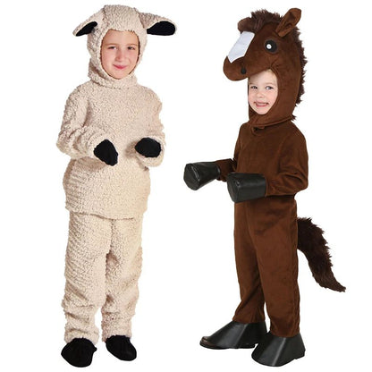 3?14Y 2026 New Arrival Kids Lamb Sheep & Horse Animal Costume, Boys Girls Outfit for Halloween Carnival Dress?Up Party
