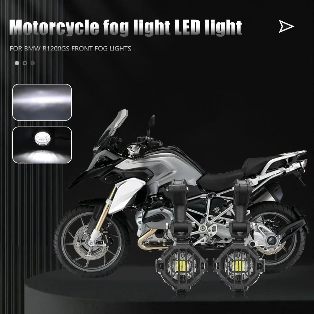 Motorcycle LED Auxiliary Headlight  Fog Light Protector For BMW R1200GS LC R1250GS Adventure R1250RT R1200RT R1250RS