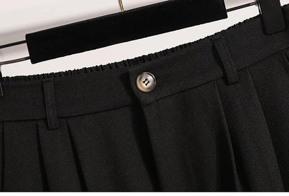 Plus Size Pants Woman 2025 Autumn Winter New Arrival High Waist Suit Pants High Quality Korean Style Straight Trousers