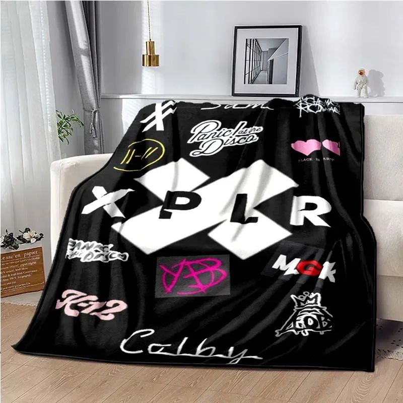 Manta Estampada Sam& Colby XPLR Manta de Sofá para Lazer Lençol de Casa Sofá Escritório Ar Condicionado Macia Viagem de Lazer Manta Personalizável
