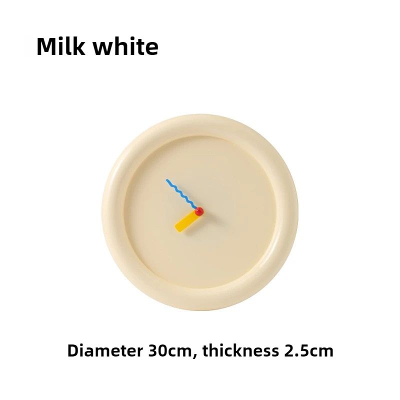 New Wall Mounted Clock Stand Creamy Style Clocks Home Decoration Desktop Silent Wall Decororation Home Garden Dining Room Decor