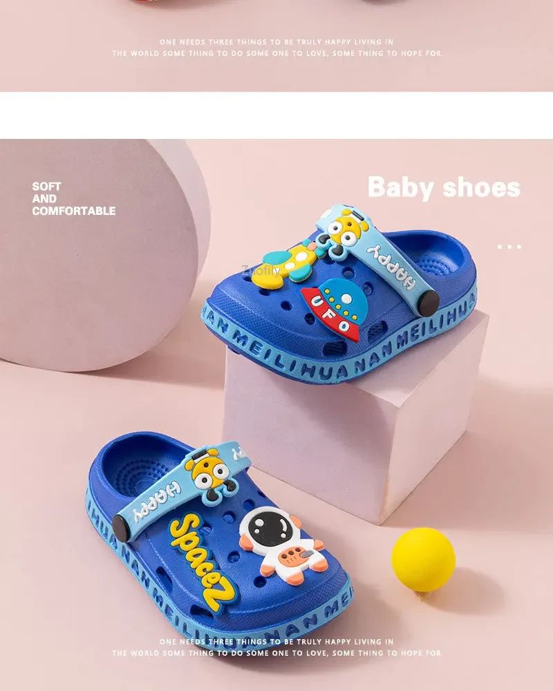 New Children Kids Baby Boys Girls Mules Clogs Summer Soft Sole Garden Beach Slippers Sandals Cave Hole Baby Shoes for Boys Girls