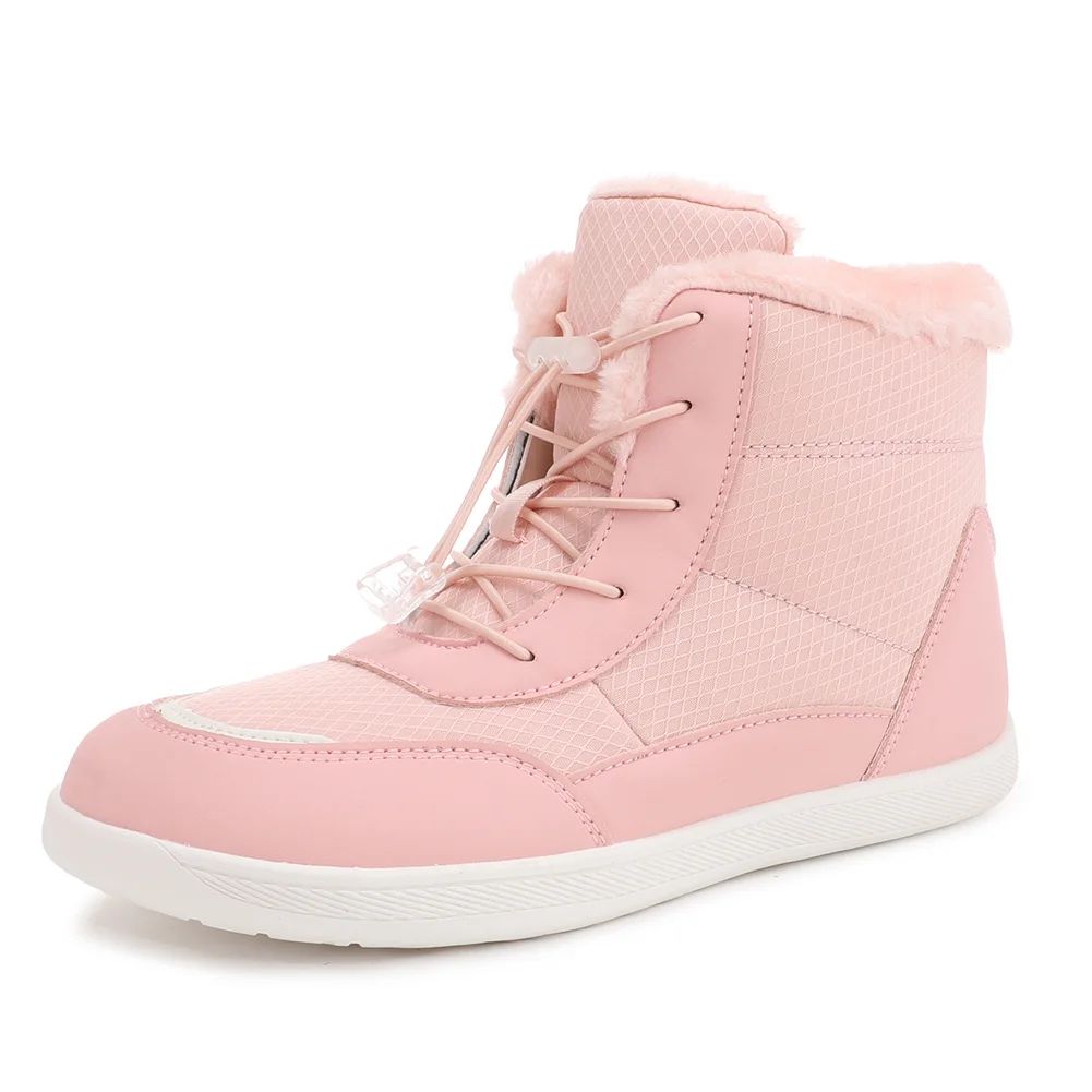 Women's Winter Snow Boots Fur Lined Barefoot Boots Wide Toe Box Ankle Booties Walking Boots Outdoor