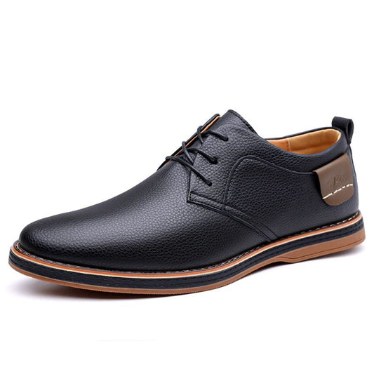 Men's Solid-Color Striped Business Formal Shoe Fashionable And Comfortable Oxford Shoe New Autumn Winter Casual Dress Party Shoe