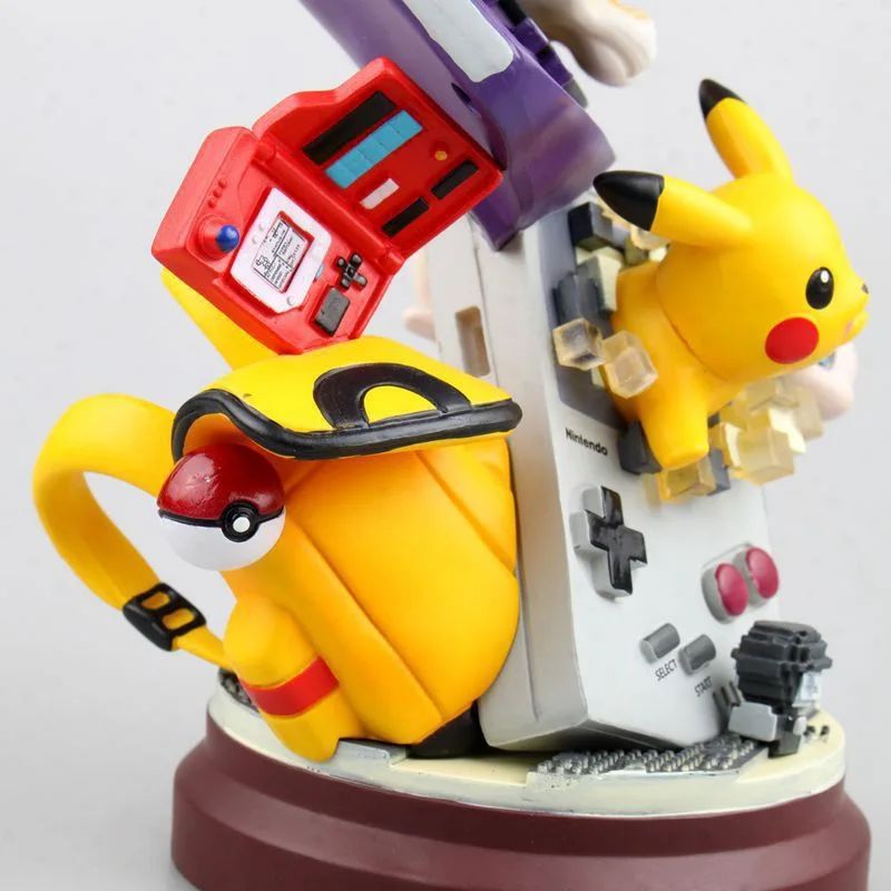Boneco Grande Pokémon de 20cm Pikachu Charizard Mewtwo, Modelo Colecionável Anime para Decoração de Casa, Exposição, Presente