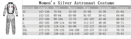 Astronaut Costume Spacesuit Silver Spaceman Men Women Space Suit Halloween Christmas Performance Spacesuit Costume Party Gift