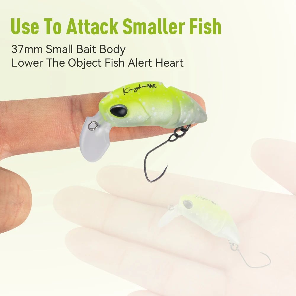 Isca Artificial Kingdom Micro Expert para Pesca 2.3g 37mm Minnow Articulado Flutuante Isca Rígida Swimbait Crankbait de Superfície Isca para Truta