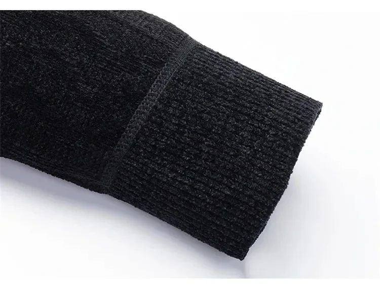 Brand Clothing High Quality Fashion Sweaters Male Slim Fit Casual Knitted Pullover Man Casual Round Neck Sweaters Black Grey