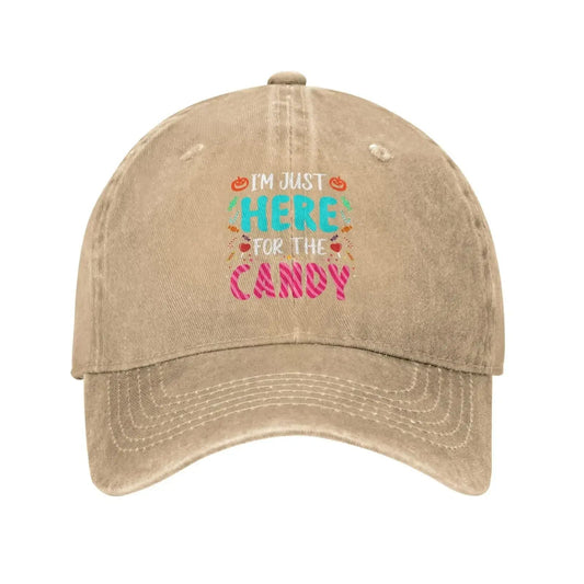 I M Just Here for The Candy Baseball Cap for Men Women Vintage Trucker Hat Hats Dad Cap for Daily