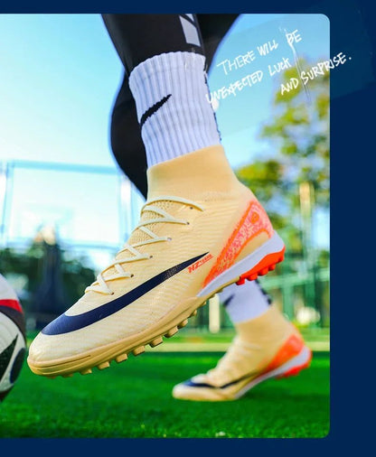 Men Soccer Shoes Society Professional Soccer Cleats Adult Fast Turf Training Football Shoes Outdoor Futsal Football Field Boots
