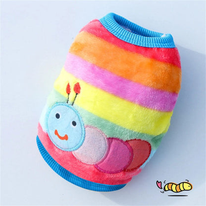 Roupa De Gato De Lã Desenho Animado Outono Inverno Casaco Quente Jaqueta Para Cães De Estimação Cachorro Gatos Suéter Roupas Macias Fantasias De Gatinhos Produtos