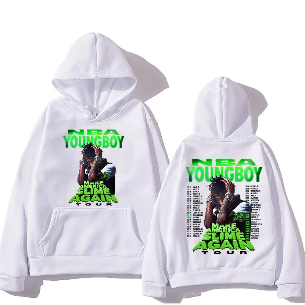 "YoungBoy Never Broke Again Tour 2025" Singer pattern printed men's hoodie fashionable casual hoodie High-quality hoodie