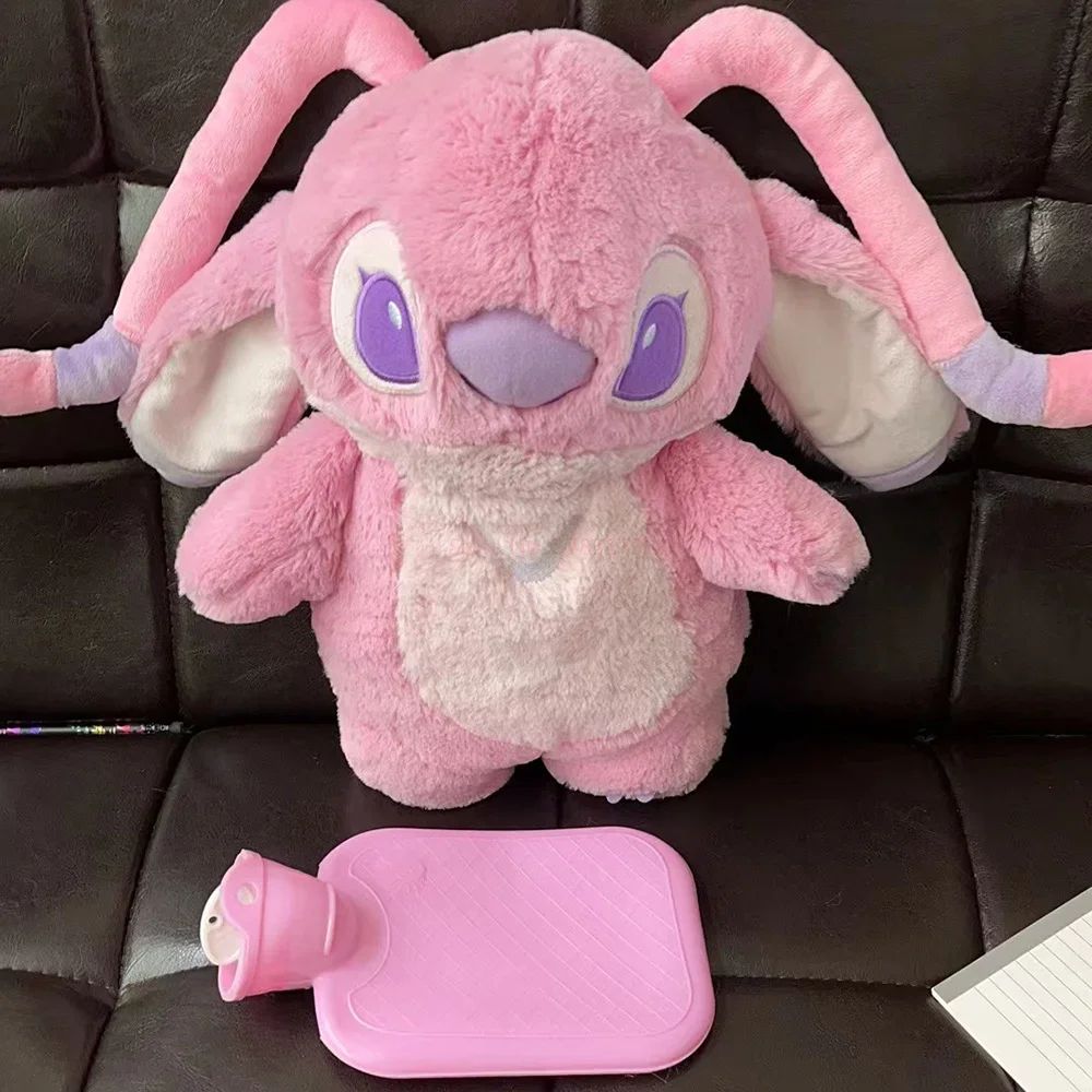 in stock Disney Stitch Angel Lotso Pooh Bear Dumbo Plush Hand Warm Bottle Hot Water Bottles Portable Warm Hand Bag Girl Gift