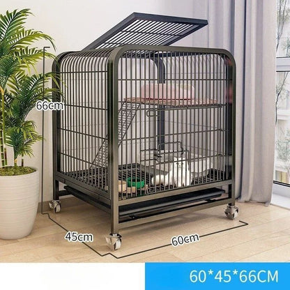 Villa para Gatos de Dois Andares Interna Extra Grande Espaço Livre Gaiola para Pets Casa de Escalada para Gatinhos Villas para Gatos Castelo para Gatos com Banheiro Integrado