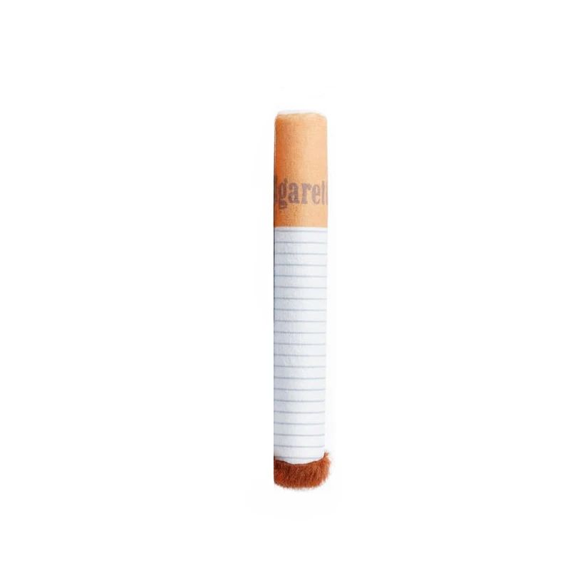 Brinquedos interativos engraçados de pelúcia para cães, design criativo de cigarro, brinquedo de mastigar que faz barulho para cães, o presente perfeito para cães brincarem