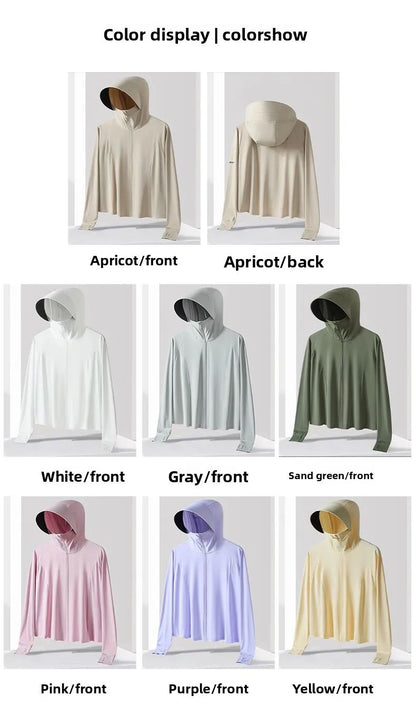 Neutral Hooded Sports Running Jacket Lightweight Quick Drying Suitable Outdoor Running Fitness Travel Commuting Sun Protection