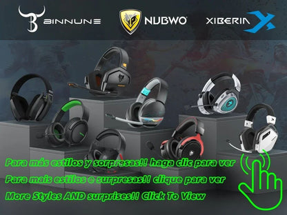 BINNUNE BW06 2.4GHz Bluetooth Gaming Headset with Mic for PS5 PS4 PC Mac Playstation Wireless Gaming headphone with Microphone