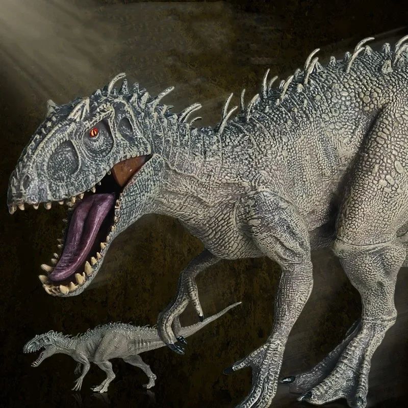 Estatueta Indominus Rex Estátua Tiranossauro Rex Boneco de Ação Dinossauro Escultura Decoração de Sala Acessórios de Mesa