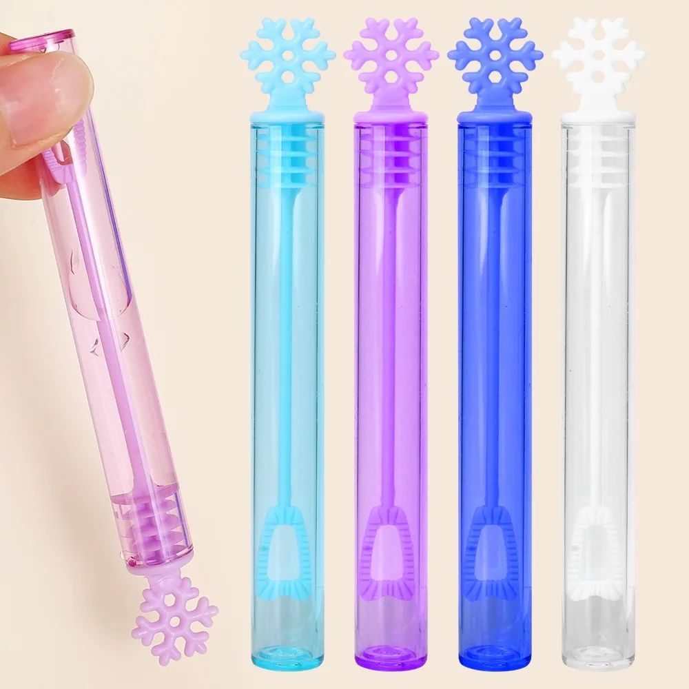 50/10PCS Snowflake Bubble Tube Clear Empty Bubbles Soap Bottles Wedding Gifts for Guests Birthday Party Decorations Kids Toys