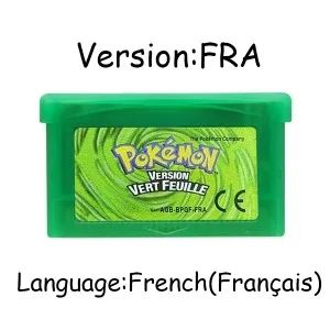 Jogo GBA Série Pokémon Cartucho de Videogame 32 Bits Cartão de Console Pokémon Emerald FireRed LeafGreen Ruby Sapphire Multi-idioma