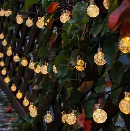 Solar Crystal Globe LED String Lights 60 LED 8 Lighting Modes IP65 Fairy Light Christmas Garland For Garden Party Decor 1pc/2pcs