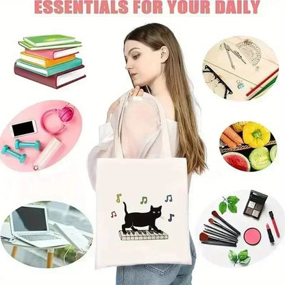 Book Canvas Tote Bag for Women Shoulder Bags Aesthetic Graphic Eco Shopping Bag Grocery Reusable Bags Women Gift