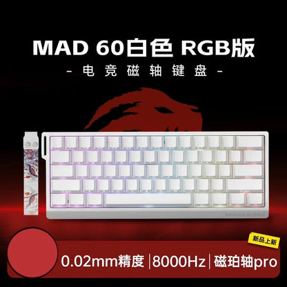Teclado Mecânico Madlions Mad 60He com Switch Magnético MAD68 Teclado com Fio Mad60he Personalizado MAD68he Presentes para Gamers de Esports