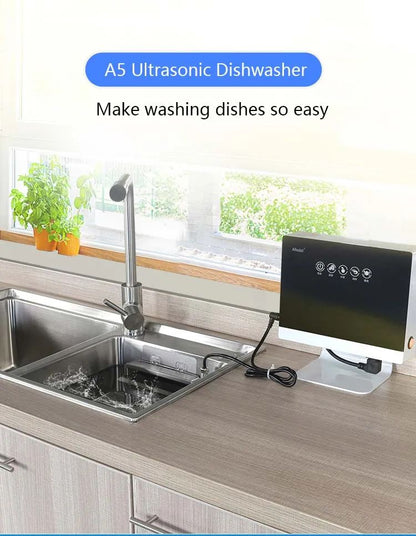 New ultrasonic dishwasher portable household small installation-free dishwasher automatic cleaning machine 110V/220V