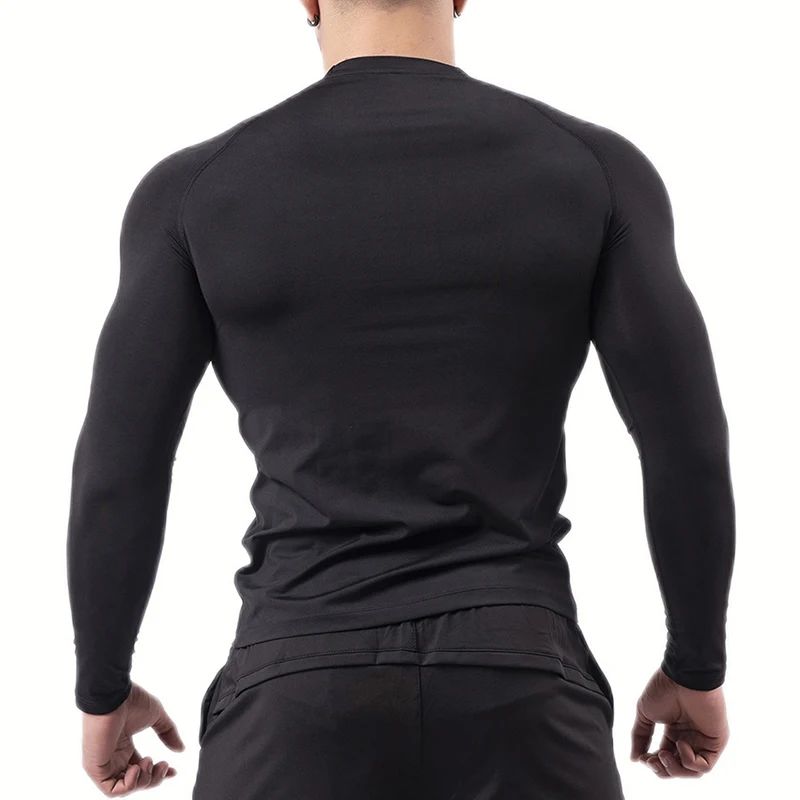 Spider Print Long Sleeve Compression Shirts for Men Gym Workout Rash Guard Undershirts Baselayers Athletic Quick Dry Tees Tops