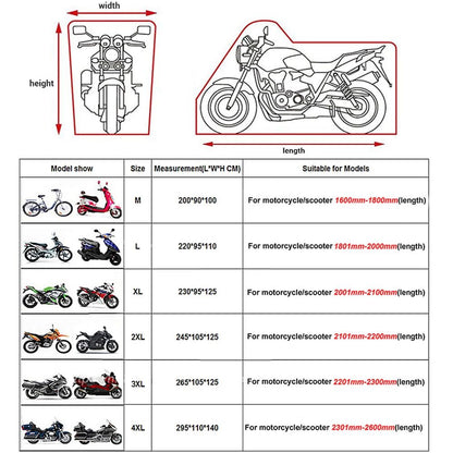 Capa de Moto Oxford Grossa, Impermeável, Universal, Proteção Externa, Poeira, Chuva, Moto, Protetor Solar, À Prova de Poeira, Proteção UV