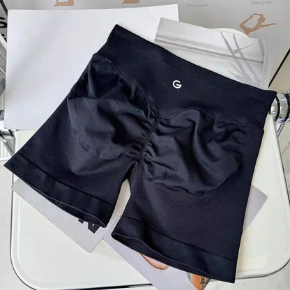 2025 Autumn New Women's Cotton Thread Elastic Yoga Sports Shopping Shorts Versatile