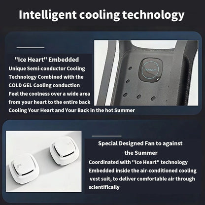 Jaqueta de Ar Condicionado Flexível Ajustável Reutilizável, Jaqueta com Ventiladores para Resfriamento Camisa Leve de Ar Condicionado para Trabalhar