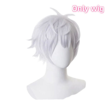 Gojo Satoru Cosplay Costumes pour hommes, Anime  iforme de lycée, Perruque trempée, Costume d'Halloween, Vêtements pour adultes