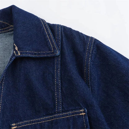 MUJER 2025 Women's Shirt Set Blue Denim Shirts for Women Summer Cropped Shirts and Blouses Woman Holiday Casual Shirts Women Top