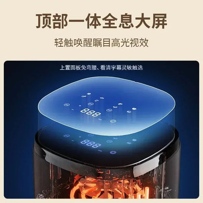 New air fryer. For home use. For making french fries. Visible. Multi-function all-in-one. Automatic.  Oil-free electric oven.