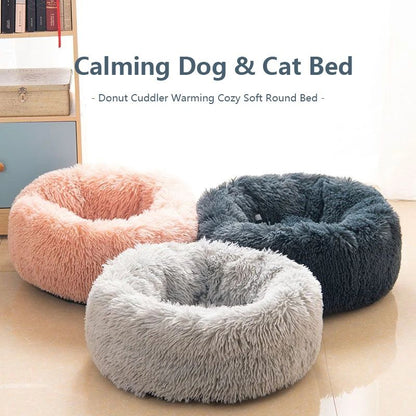 40-70cm Casa Ninho de Pelúcia Super Macio e Quente para Animais de Estimação Removível e Lavável Cama Redonda para Cães e Gatos Casa Quente de Inverno para Dormir