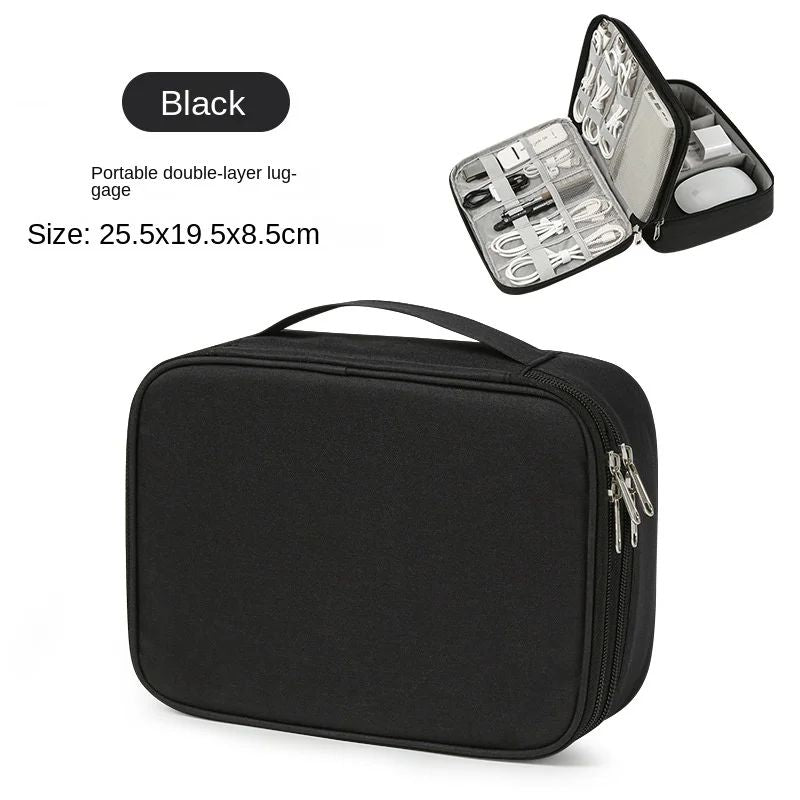 Portable USB Data Line Charger Storage Bag Travel Cable Organizer Waterproof Cable Storage Bag Digital Electronic Organizer