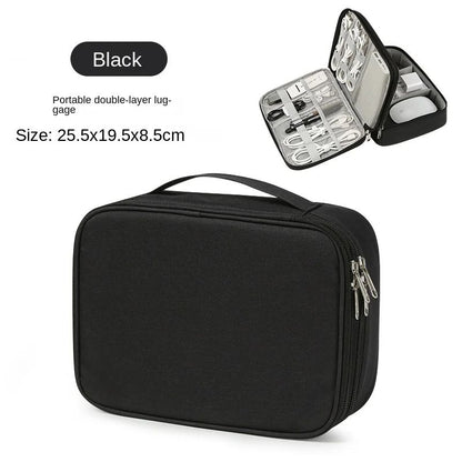 Portable USB Data Line Charger Storage Bag Travel Cable Organizer Waterproof Cable Storage Bag Digital Electronic Organizer