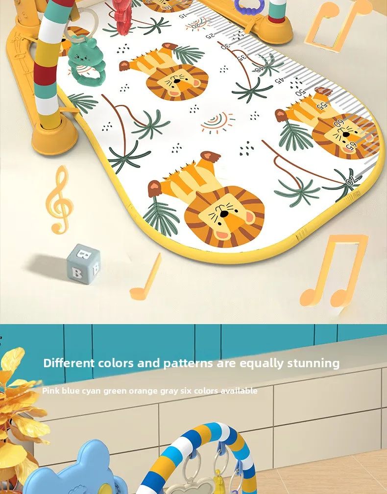 Ginásio de Atividades Musical para Bebês, Tapete de Piano para Engatinhar, Brinquedos, Cobertor de Atividades para Recém-Nascidos, Almofada de Jogo com Pedais, Educação Infantil, Presentes de 0 a 36 Meses