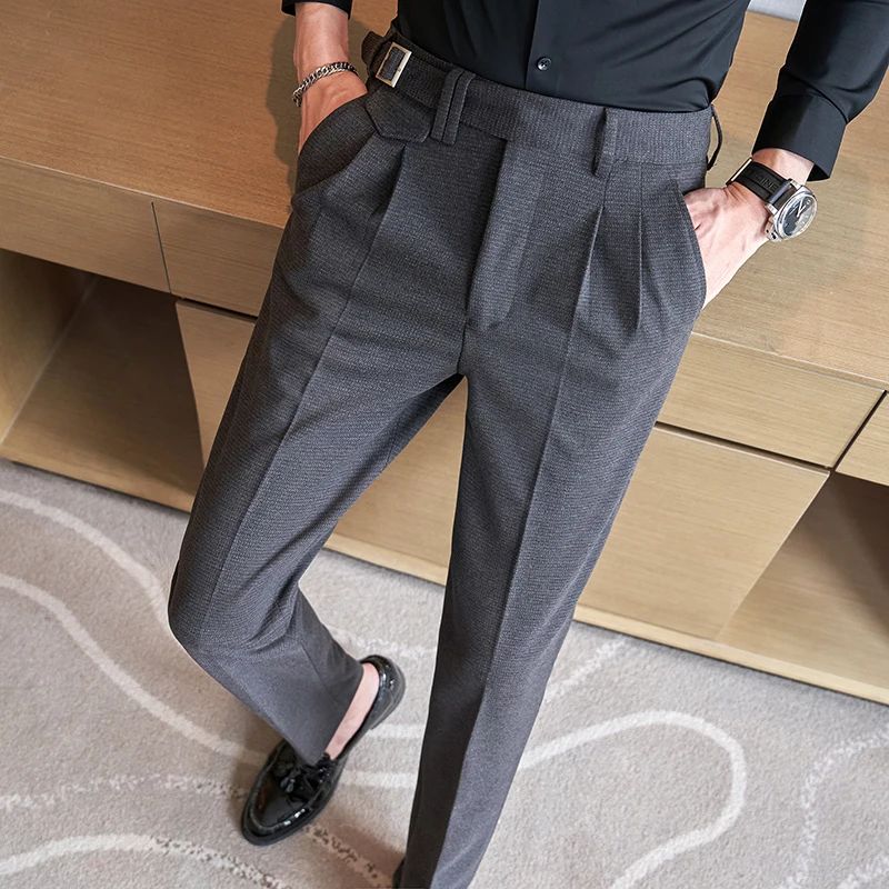 Navy Men's Suit Pants, White Black Trousers, Gray Khaki Pantalones Hombre Fashion Slim Male Pant, 28 29 30 31 32 33 34 36
