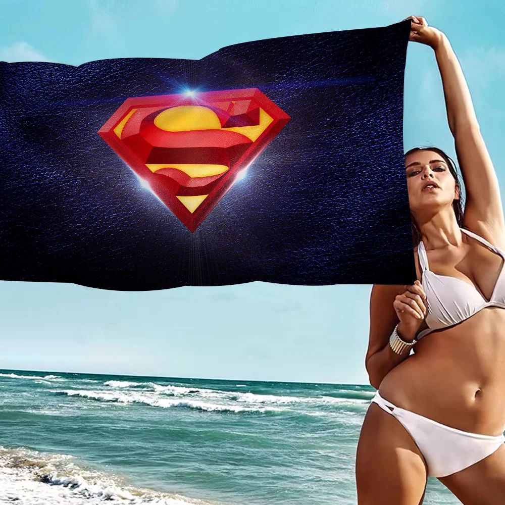 Science Fiction Film S-Superman Microfiber Beach Towel Absorbent Quick Dry Soft Yoga Swimming Resort Mountain Climbing Towel